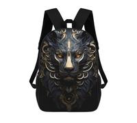 sinyumoney Majestic Lion in Gold Mochila Escolar Infantil Impresa En 3D Para Niños, Mochila De Viaje De Alta Capacidad, Mochilas Para Libros De 17 Pulgadas Para Niños