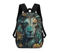 sinyumoney Majestic Lion Kintsugi Art Mochilas Para Niños Y Estudiantes, Mochilas Escolares Impresas En 3D, Mochilas Para Estudiantes De Primaria Y Secundaria, Mochilas Para Niños Y Niñas 17inch