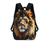 sinyumoney Majestic Lion Portrait Mochila Escolar Para Niños Mochila Escolar Impresa En 3D Mochila Escolar De Moda Para Niños De Primaria Y Secundaria 17inch