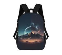sinyumoney Majestic Mountain Planet Sky Mochila Escolar Para Niños Mochila Escolar Impresa En 3D Mochila Escolar De Moda Para Niños De Primaria Y Secundaria 17inch
