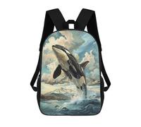 sinyumoney Majestic Orca Rising Mochila Escolar, Mochila Infantil Para Niños Y Adolescentes, Regalos, Mochilas De Día Con Impresión 3D, Mochila Escolar, Mochila Para Libros 17inch