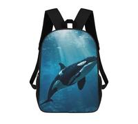 sinyumoney Majestic Orca Whale Killer Mochilas Para Niños Mochila Escolar De Moda Mochila Escolar Impresa En 3D Para Niños Estudiantes De Primaria Y Secundaria 17inch
