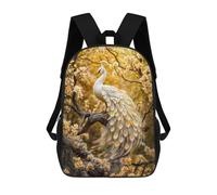 sinyumoney Majestic Peacock in Bloom Mochila De Moda Para Papelería, Impermeable, Estilo Casual, Para Hombres Y Mujeres 17inch