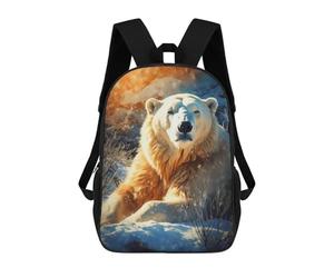 sinyumoney Majestic Polar Bear Mochila De Día Mochila De Negocios Mochila Impermeable Para Libros Para Hombres/mujeres 17inch