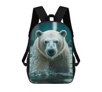 sinyumoney Majestic Polar Bear Mochila Escolar Infantil Impresa En 3D Para Niños, Mochilas De Viaje De Alta Capacidad, Bolsas Para Libros, Mochila Escolar Infantil 17inch