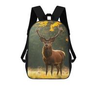 sinyumoney Majestic Red Deer Stag Mochilas Infantiles Impresas En 3D De 17 Pulgadas. Mochila Escolar Informal Impresa En 3D Para Niños De Primaria Y Secundaria.
