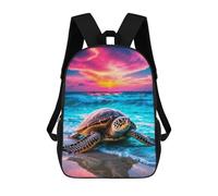 sinyumoney Majestic Sea Turtle at Sunset Mochila Escolar Infantil Impresa En 3D Para Niños, Mochilas De Viaje De Alta Capacidad, Bolsas Para Libros, Mochila Escolar Infantil 17inch