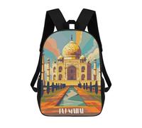 sinyumoney Majestic Taj Mahal Mochila De Moda Para Papelería, Impermeable, Informal, Para Niños/niñas/adolescentes 17inch