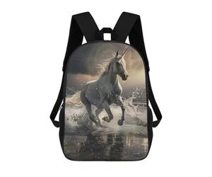 sinyumoney Majestic Unicorn Gallop Mochilas Para Niños Mochila Escolar Mochila Escolar Impresa En 3D Para Niños Estudiantes De Primaria Y Secundaria 17inch