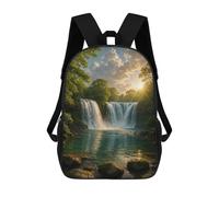 sinyumoney Majestic Waterfall in Lush Green Forest Mochila Escolar Informal Para El Día A Día, Ideal Para Viajes, Trabajo Y Uso Diario 17inch