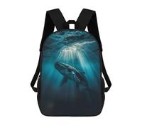 sinyumoney Majestic Whale Depths Mochila Escolar Infantil Impresa En 3D Para Niños, Mochilas De Viaje, Bolsas Para Libros Para Niños Estudiantes De Primaria 17inch
