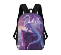 sinyumoney Majestic White Dragon Mochila, Mochila Infantil, Mochila Escolar Para Estudiantes, Mochila Para Libros, Mochila Escolar Impresa En 3D Para Niños Y Niñas 17inch