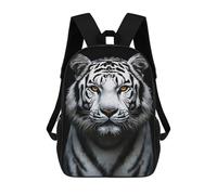 sinyumoney Majestic White Tiger Portrait on Black Mochila Escolar, De Trabajo, Para Portátil, Mochila - Perfecta Para Viajes, Trabajo Y Uso Diario 17inch