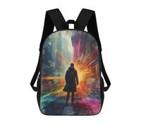 sinyumoney Man Facing Bright Future Mochila Escolar Ligera Para Aeropuerto, Estudiantes Universitarios, Mochila Para Adolescentes, Chicas, Chicos, Mujeres Y Hombres 17inch