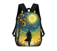 sinyumoney Man Walking Towards Sun Mochila Escolar Para Niños Mochila Escolar Impresa En 3D Mochila Escolar De Moda Para Niños De Primaria Y Secundaria 17inch
