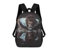 sinyumoney Man with Lion's Head in Water Mochilas Para Niños Mochila Escolar Mochila Escolar Impresa En 3D Para Niños Estudiantes De Primaria Y Secundaria 17inch