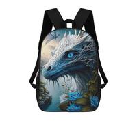 sinyumoney Mandala Ice Dragon Jungle Mochila Escolar De Moda Para Estudiantes, Adecuada Para Niños Y Niñas, Mochila Informal Para Viajes Al Aire Libre, Esencial Para El Día A Día 17inch