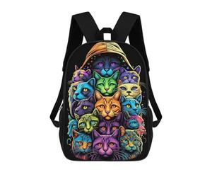 sinyumoney Many Vivid Cats Mochila Impermeable Para Ordenador Portátil Para Niños/niñas/adolescentes 17inch
