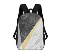 sinyumoney Marble And Gold Art 1 Mochila Escolar Infantil Impresa En 3D Para Niños, Mochilas De Viaje, Bolsas Para Libros Para Niños Estudiantes De Primaria 17inch
