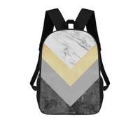 sinyumoney Marble And Gold Art 2 Mochila Escolar, Mochila De Día, Mochila De Negocios, Mochila Impermeable Para Libros Para Hombres/mujeres 17inch