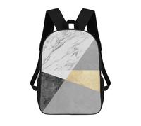 sinyumoney Marble And Gold Art 4 Mochila Escolar De Moda Para Material Escolar, Mochila Impermeable Informal Para Niños/niñas/adolescentes 17inch