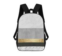 Sinyumoney Marble Art 01 Mochila Niño Niña 3D, Bolsa De Escuela, Mochila Para Niños Pequeños, Mochila Casual, Bolsa De Libros De Moda, Texturas geométricas XIV, 17"