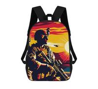 sinyumoney Marine Corps Sunset Art Mochilas Para Niños Mochila Escolar De Moda Mochila Escolar Impresa En 3D Para Niños Estudiantes De Primaria Y Secundaria 17inch