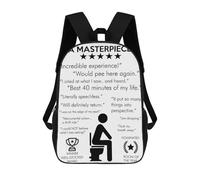 sinyumoney MASTERPIECE Funny Bathroom Mochilas Infantiles Impresas En 3D, Mochilas De Moda Informales, Mochilas De Viaje Bonitas, Mochilas Informales Para Exteriores Para Niños Y Niñas 17inch
