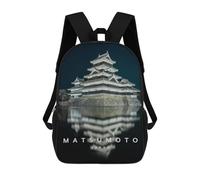 sinyumoney Matsumoto Castle Japan Mochila Impresa En 3D Para Niños, Mochila Escolar, Mochilas De Viaje Para Niños, Bolsas De Libros De Alta Capacidad, Mochila Infantil 17inch