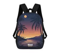sinyumoney Maui Sunset Mochila Escolar Infantil Impresa En 3D 17inch Mochilas Escolares Para Niños, Estilo Casual Y Moderno, Mochilas De Viaje De Alta Capacidad