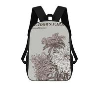 sinyumoney Meadows Farm Chrysanthemums Floral Art Mochilas De 17 Pulgadas Para Niños, Mochilas Escolares Impresas En 3D Para Estudiantes De Primaria Y Secundaria, Para Niños Y Niñas.