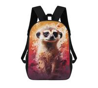 sinyumoney Meerkat Art Print Mochila Escolar Resistente Al Agua Para Ordenador Portátil Para La Escuela/trabajo/viajes 17inch
