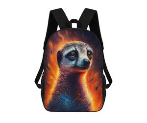 sinyumoney Meerkat in Flames Art Print Mochila Escolar Ligera Para Aeropuerto Y Universidad Para Niñas Y Adolescentes 17inch