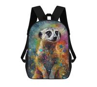 sinyumoney Meerkat Painting Mochila Ligera Para La Escuela, Mochila Escolar, Mochila Para La Universidad Para Niñas Y Adolescentes 17inch