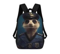 sinyumoney Meerkat Police Mochila Escolar Infantil De Moda Informal Mochilas Infantiles Impresas En 3D Mochila Grande Para Niño 17inch