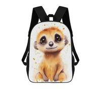 sinyumoney Meerkat Watercolors Mochila Mochila Informal Mochila De Día Para La Escuela, El Trabajo Y Los Viajes 17inch