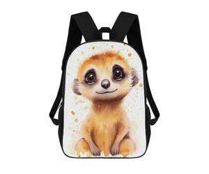 sinyumoney Meerkat Watercolors Mochila Mochila Informal Mochila De Día Para La Escuela, El Trabajo Y Los Viajes 17inch