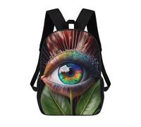 Sinyumoney Melody of Heart Mochila Escolar Impreso En 3D Para Niños Y Niñas Mochila Portátil Para Niños/Estudiantes/Adultos, Blooming Eye, 17"