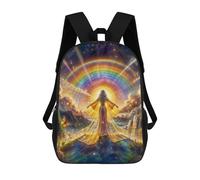 Sinyumoney Melody of Heart Mochila Escolar Impreso En 3D Para Niños Y Niñas Mochila Portátil Para Niños/Estudiantes/Adultos, Armas abiertas para abundance, 17"
