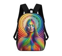 Sinyumoney Melody of Heart Mochila Escolar Impreso En 3D Para Niños Y Niñas Mochila Portátil Para Niños/Estudiantes/Adultos, Awakening In Rainbow, 17"