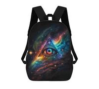 Sinyumoney Melody of Heart Mochila Escolar Impreso En 3D Para Niños Y Niñas Mochila Portátil Para Niños/Estudiantes/Adultos, Eye See Universe, 17"