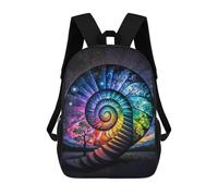 Sinyumoney Melody of Heart Mochila Escolar Impreso En 3D Para Niños Y Niñas Mochila Portátil Para Niños/Estudiantes/Adultos, Tiempo espiral, 17"