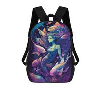 sinyumoney Mermaid Abstract Mochilas Infantiles Impresas En 3D Para Niños, Mochilas Escolares De Moda, Mochilas De Viaje, Mochilas Escolares Para Niños De Primaria 17inch
