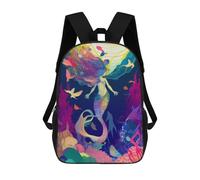 sinyumoney Mermaid Colorful Mochila Con Bolsillo Mochilas Impresas En 3D, Mochilas De Viaje, Mochilas Para Libros, Mochila Escolar Para Niños 17inch