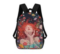 sinyumoney Mermaid Dream Garden Mochilas Infantiles Impresas En 3D De 17 Pulgadas. Mochila Escolar Informal Impresa En 3D Para Niños De Primaria Y Secundaria.