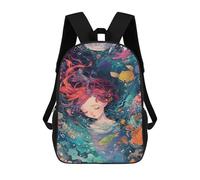 sinyumoney Mermaid Dream Ocean Fantasy Mochila Escolar Infantil De 17 Pulgadas Con Estampado 3D De Películas De Anime Para Niños, Mochila De Viaje, Mochila Escolar Infantil