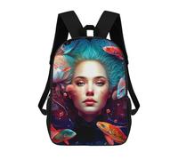 sinyumoney Mermaid Dreams Underwater Fantasy -1 Mochila Escolar Infantil Impresa En 3D, Mochila Informal De Moda Para Niños, Mochila De Viaje De Alta Capacidad Para Libros Para Niños 17inch