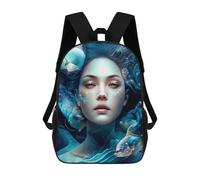 sinyumoney Mermaid Dreams Underwater Fantasy -2 Mochila Escolar Para Niños Mochila Escolar Impresa En 3D Mochila Escolar De Moda Para Niños De Primaria Y Secundaria 17inch