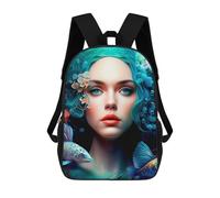 sinyumoney Mermaid Dreams Underwater Fantasy Mochila Infantil Para Niñas Y Niños, Mochila De Día, Escuela Primaria, Perfecta Para La Vuelta Al Cole O Educación Física, Regalos Y Viajes 17inch