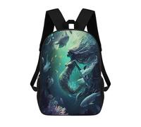 sinyumoney Mermaid Underwater Mochila Escolar Para Niños, Mochila Escolar Impresa En 3D Para Estudiantes De Primaria Y Secundaria 17inch